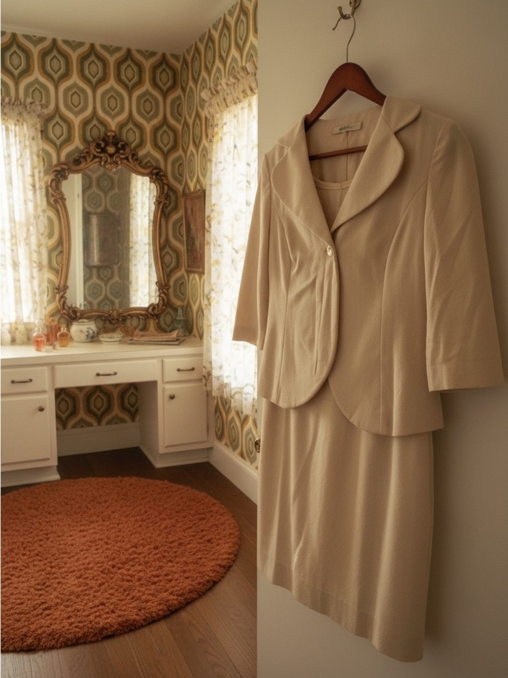 Vintage shift dress with jacket